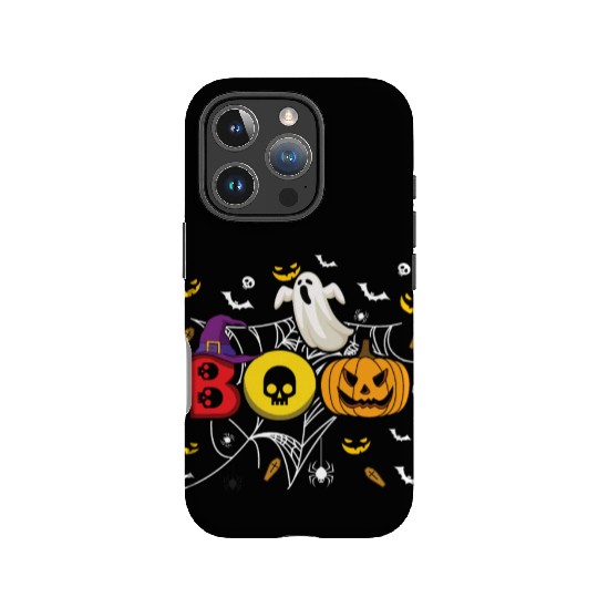 Boo Pumpkin Bat Ghost Funny Lazy Creepy Halloween IPhone Cases