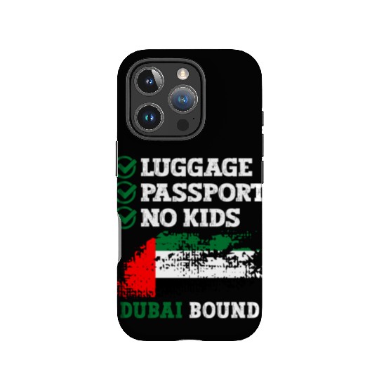 Luggage Passport No Kids Dubai Bound Vacation IPhone Cases