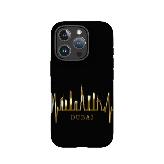 Dubai Skyline Heartbeat Burj Khalifa Silhouette IPhone Cases