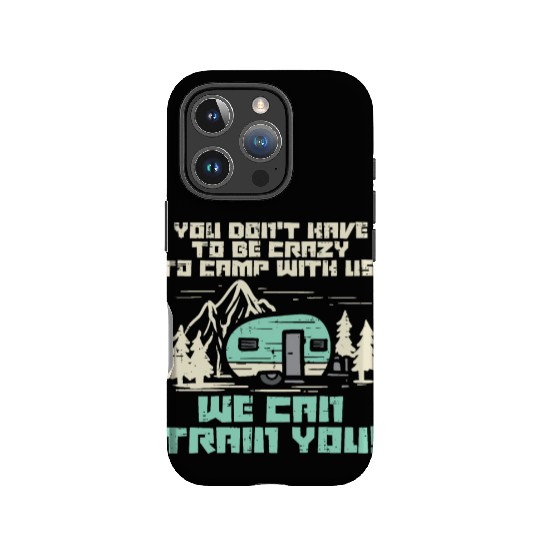 Crazy Camp With Us, Camping Van RV Camper IPhone Cases