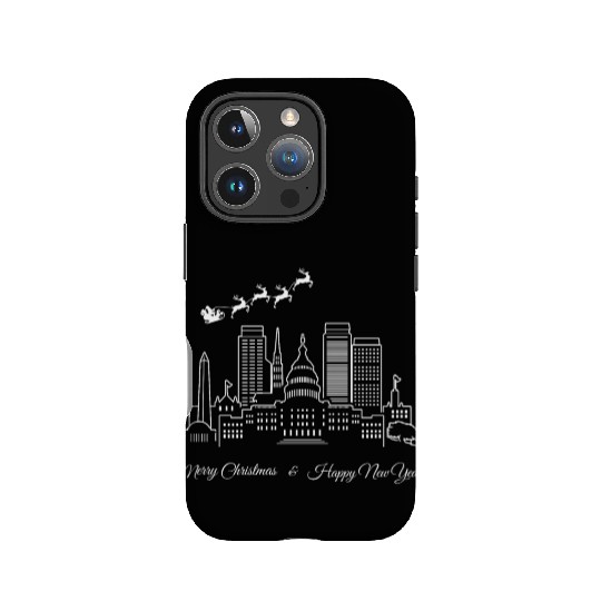 Merry Christmas Happy New Year Washington DC IPhone Cases
