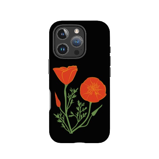 California Poppies on Clear Background IPhone Cases