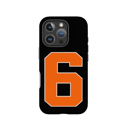 Number 6 Sports Orange IPhone Cases