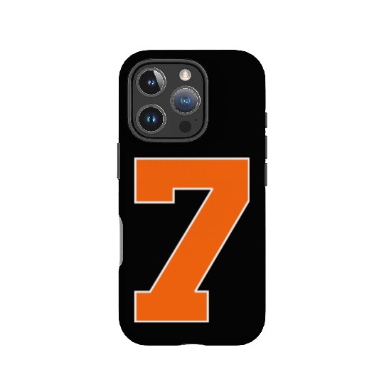 Number 7 Sports Orange IPhone Cases