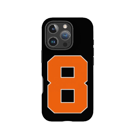 Number 8 Sports Orange IPhone Cases