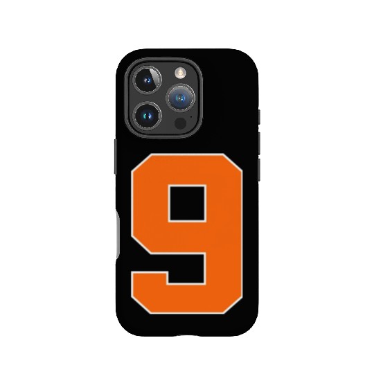 Number 9 Sports Orange IPhone Cases