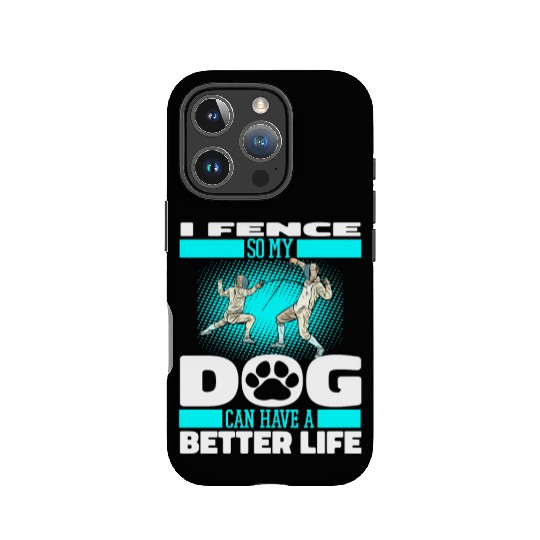 Fencing Fencer Dog IPhone Cases