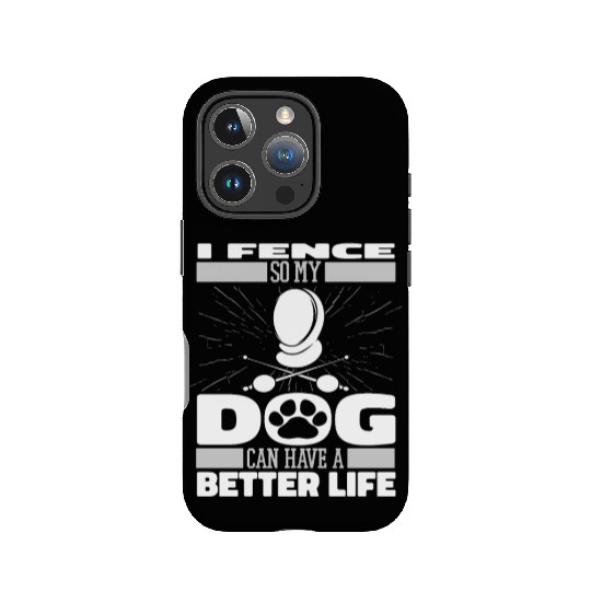Fencing Fencer Dog IPhone Cases