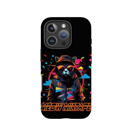 80s meow mixtape IPhone Cases