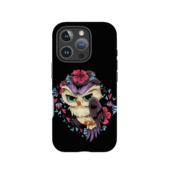 Wise bird gift flowers blossoms sweet owl IPhone Cases