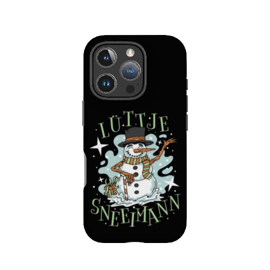 Happy snowman christmas IPhone Cases