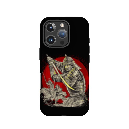 Samurai Silhouette: Duel Under the Crimson Moon IPhone Cases