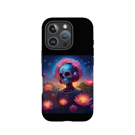 Sugar Skull Lotus Melody Medley IPhone Cases