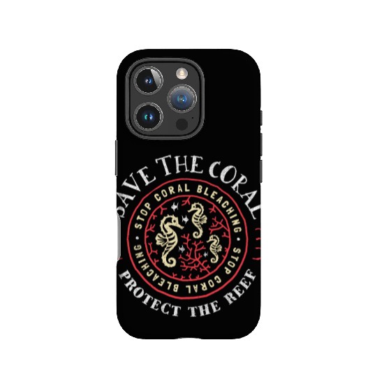 Protect the Coral Save the Reef Rustic Crest IPhone Cases