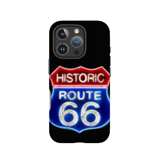 Route 66 neon sign IPhone Cases