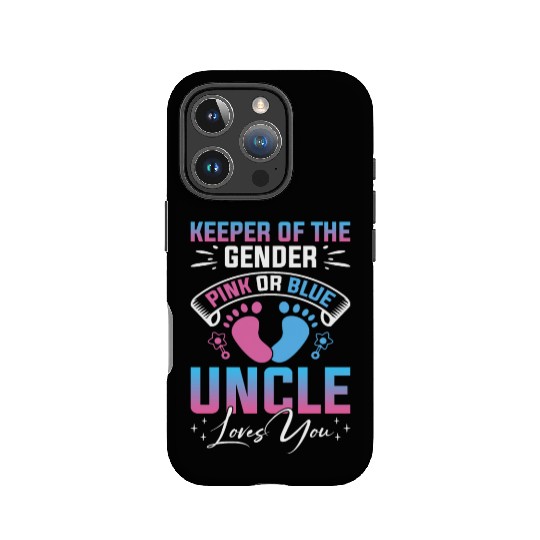 Baby Shower Gender Reveal Uncle Loves You IPhone Cases