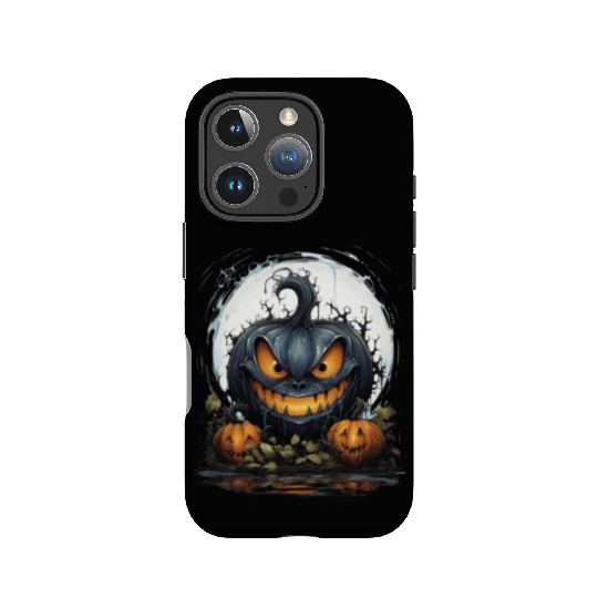 Scary Pumpkin Face I Spooky Halloween IPhone Cases