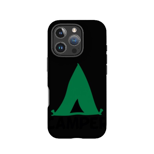 Camper tent green IPhone Cases