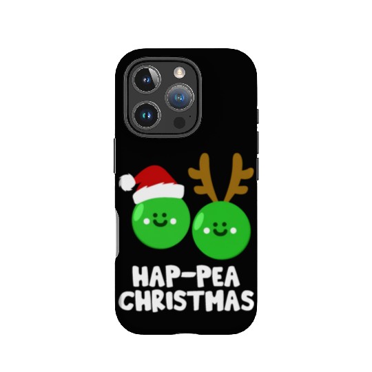 Hap-Pea Christmas Funny Vegetable Vegan Food Pun IPhone Cases