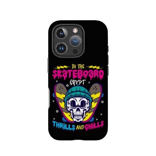 Spooky Horror Skateboarder Halloween Skateboarding IPhone Cases