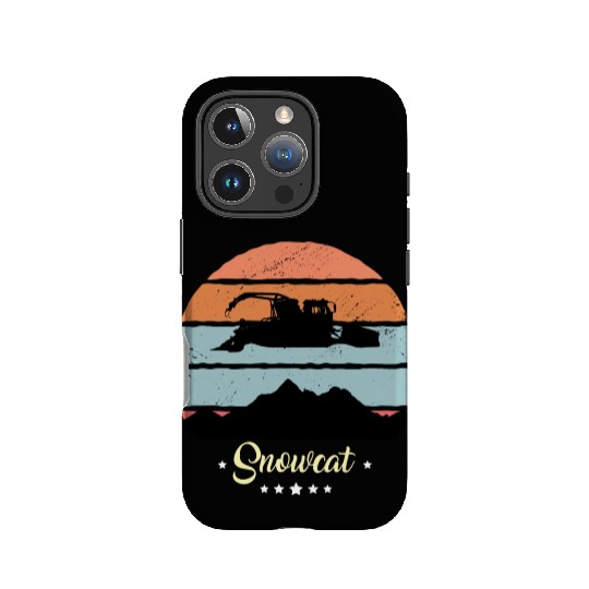 Snowcat Vintage Snow Vehicles Retro Sunset IPhone Cases