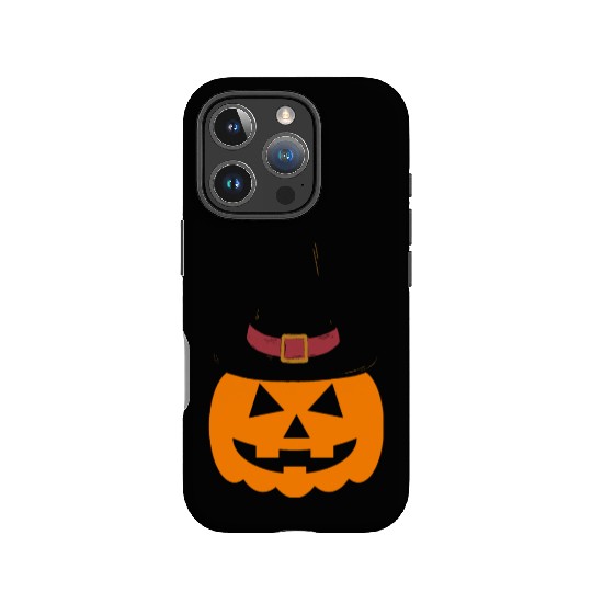 Pumpkin with hat IPhone Cases - Funny Halloween
