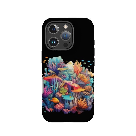 Coral Kaleidoscope: Nature's Mosaic IPhone Cases
