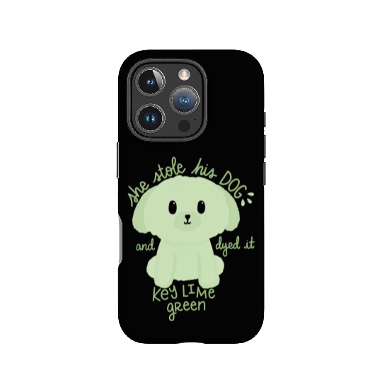 Key Lime Green Dog IPhone Cases