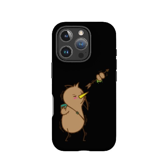 Kiwi with Bow and Arrow Bird and Fruit IPhone Cases