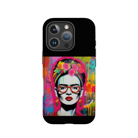 Frida Kahlo style urban art colorfull graffiti IPhone Cases