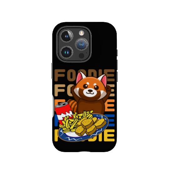 Hungry Foodie Kawaii Red Panda Bear IPhone Cases