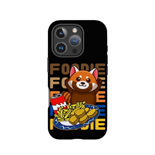 Hungry Foodie Kawaii Red Panda Bear IPhone Cases