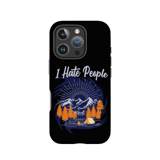 I hate people hiking design IPhone Cases