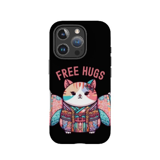 Free hugs from Japanese cat IPhone Cases