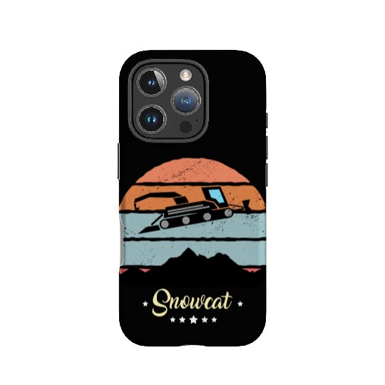 Snowcat Vintage Snow Vehicles Retro Sunset IPhone Cases