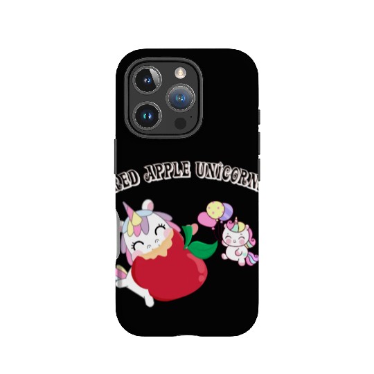 Funny Unicorn Hungry Eat a Red Apple Day IPhone Cases