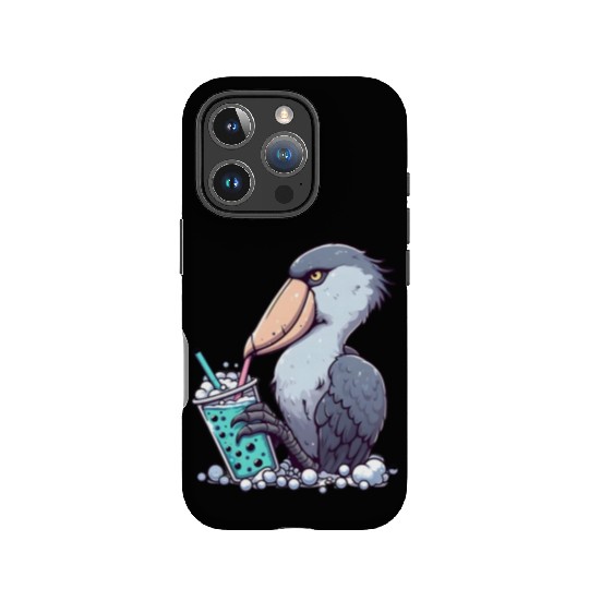 Beaked stork with bubble tea IPhone Cases