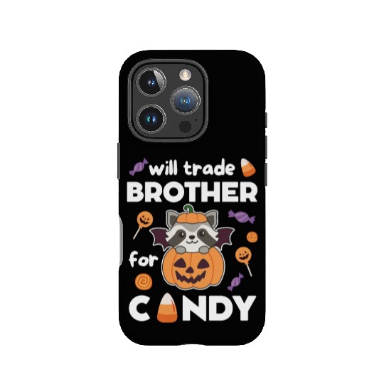 Raccoon Halloween Trade Brother For Candy IPhone Cases