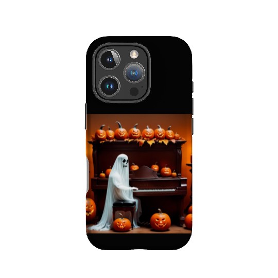 The ghost plays the piano in the ghost house. IPhone Cases