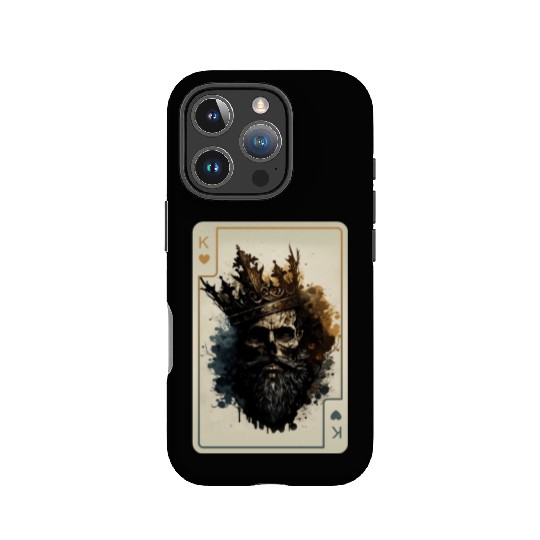 King of Hearts Creepy Card Game Poker IPhone Cases