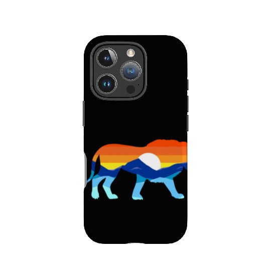 Camping Hiking Retro Mountains Outdoors Camp Lion IPhone Cases