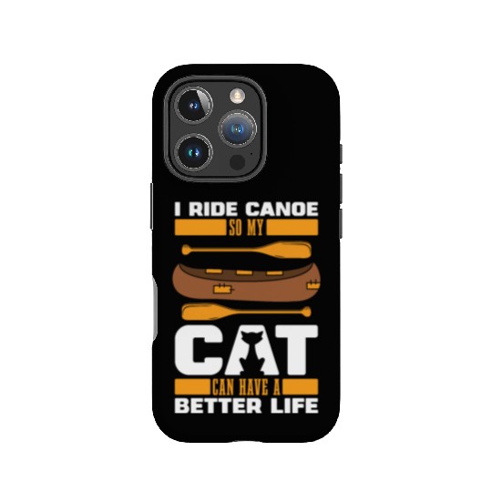Canoe Canoeing Canoeist Cat IPhone Cases