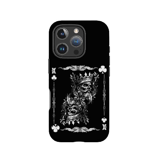 Gothic Card Game Clubs King Creepy IPhone Cases