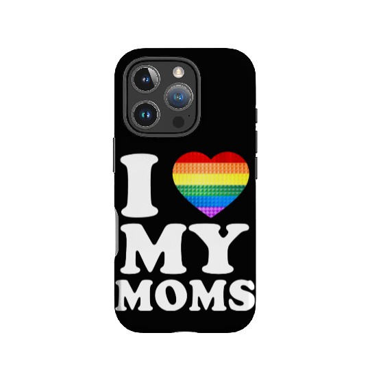 I Love My Moms Rainbow Heart Gay Pride Lgbt Flag IPhone Cases