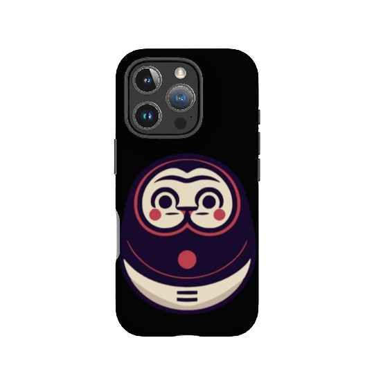 Kawaii Cat Face Daruma Doll IPhone Cases