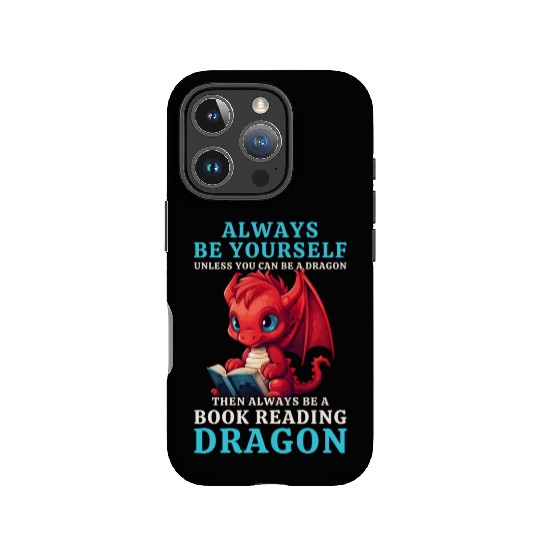 "Always Be Yourself" - Book Reading Red Dragon IPhone Cases