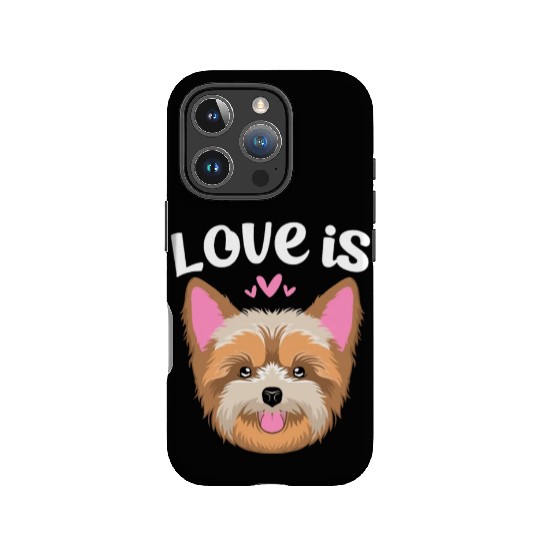 Love Is Yorkie Face Yorkshire Terrier Dog IPhone Cases