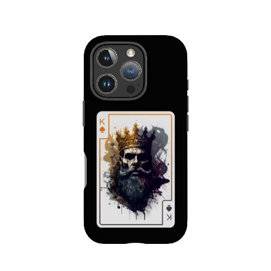Creepy Card Game King Spades Poker Nightmare IPhone Cases