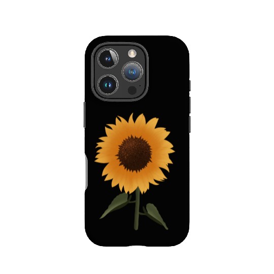 Vibrant Sunflower Botanical Illustration IPhone Cases