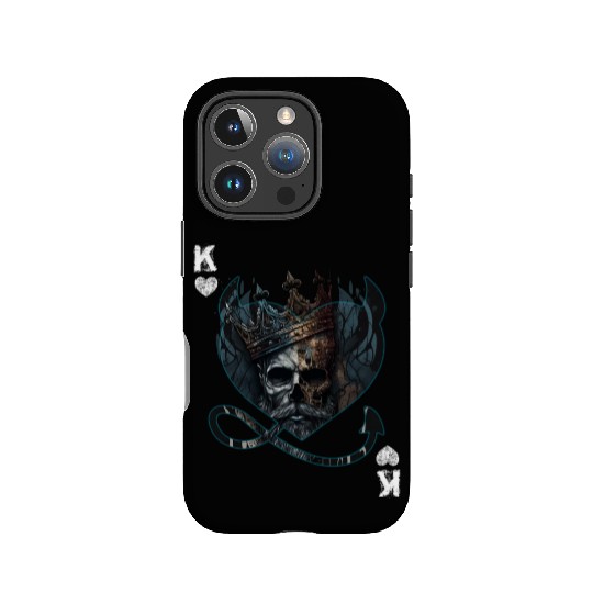 Heart King Playing Card Halloween Gothic Fan IPhone Cases